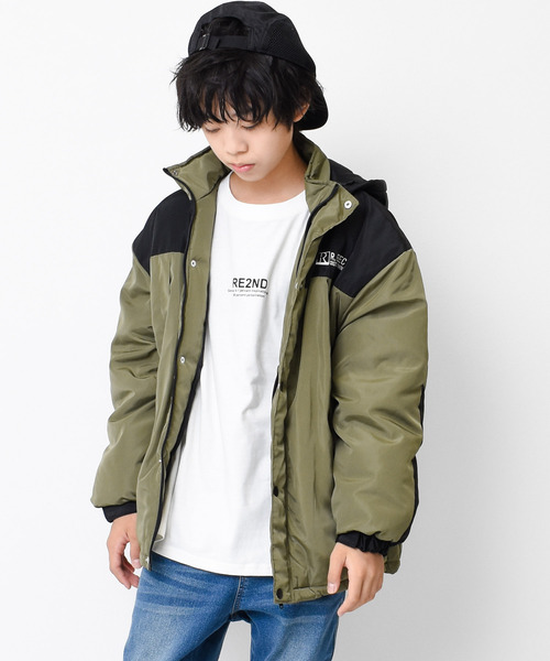 RAT EFFECT(ラットエフェクト)の「中綿切替ジャケット(ブルゾン・キッズ・ブラック/ベージュ/カーキ・120/130/140/150/160)」の3枚目の写真
