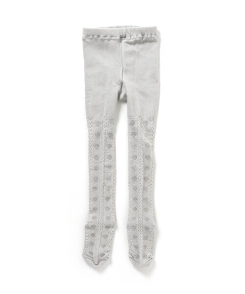 BREEZE（ブリーズ）の「/ドットケーブルタイツ（タイツ/ストッキング・キッズ・ライトグレー/ブラウン/チャコール・80/140/100/120）」の2枚目の写真