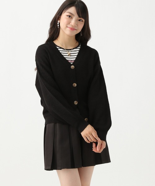 repipi armario（レピピ アルマリオ）の「アゼニットコクーンカーディガン（カーディガン/ボレロ・キッズ・ブラック/グレー/オレンジ・SMALL/MEDIUM）」の19枚目の写真