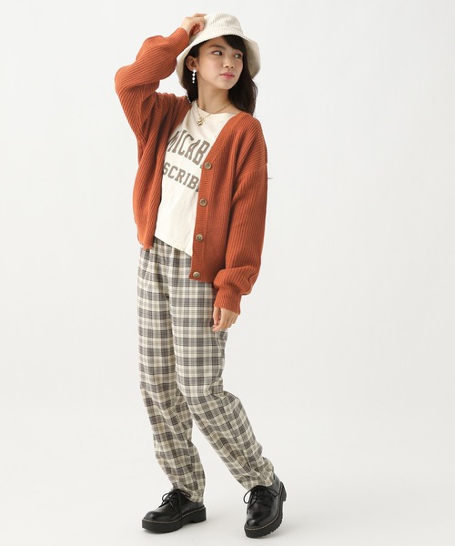 repipi armario（レピピ アルマリオ）の「アゼニットコクーンカーディガン（カーディガン/ボレロ・キッズ・ブラック/グレー/オレンジ・SMALL/MEDIUM）」の7枚目の写真