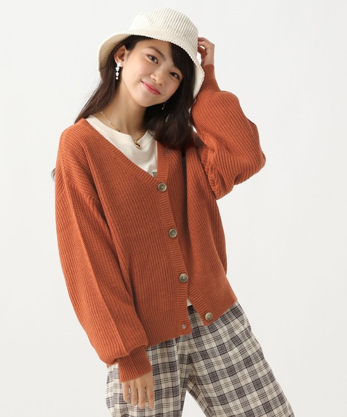 repipi armario（レピピ アルマリオ）の「アゼニットコクーンカーディガン（カーディガン/ボレロ・キッズ・ブラック/グレー/オレンジ・SMALL/MEDIUM）」の13枚目の写真