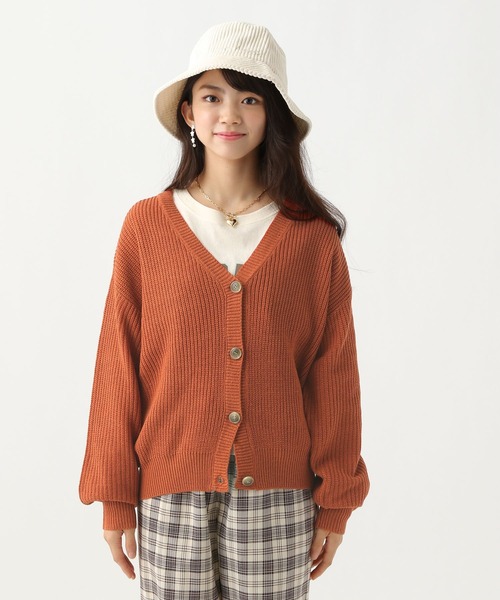 repipi armario（レピピ アルマリオ）の「アゼニットコクーンカーディガン（カーディガン/ボレロ・キッズ・ブラック/グレー/オレンジ・SMALL/MEDIUM）」の21枚目の写真