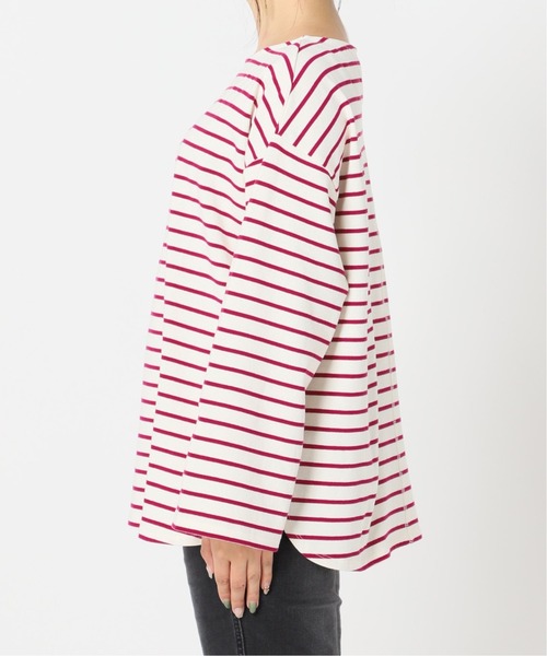 Simplicite（サンプリシテ）の「バスクボーダースリットプルオーバー（Tシャツ/カットソー・レディース・ブラック/ピンク・FREE）」の22枚目の写真