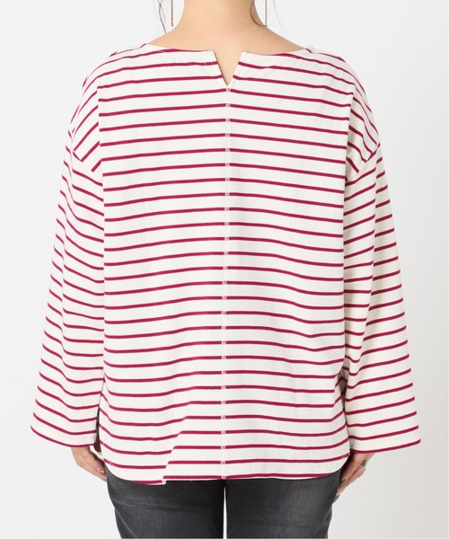 Simplicite（サンプリシテ）の「バスクボーダースリットプルオーバー（Tシャツ/カットソー・レディース・ブラック/ピンク・FREE）」の16枚目の写真