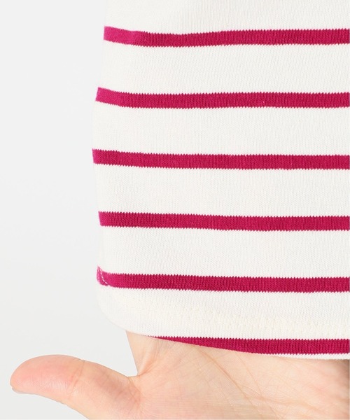 Simplicite（サンプリシテ）の「バスクボーダースリットプルオーバー（Tシャツ/カットソー・レディース・ブラック/ピンク・FREE）」の17枚目の写真