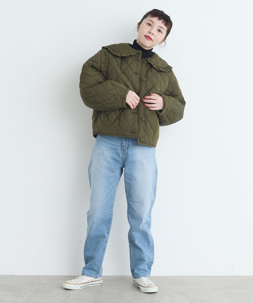 My Fav. CHILD WOMAN（マイファブチャイルドウーマン）の「14ozセルビッチデニム　ゆるスリムパンツ（デニムパンツ・レディース・サックスブルー・37/35/38/36）」の8枚目の写真