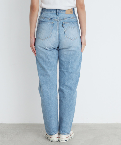 My Fav. CHILD WOMAN（マイファブチャイルドウーマン）の「14ozセルビッチデニム　ゆるスリムパンツ（デニムパンツ・レディース・サックスブルー・37/35/38/36）」の6枚目の写真