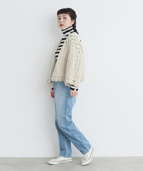 My Fav. CHILD WOMAN（マイファブチャイルドウーマン）の「14ozセルビッチデニム　ゆるスリムパンツ（デニムパンツ・レディース・サックスブルー・37/35/38/36）」の14枚目の写真