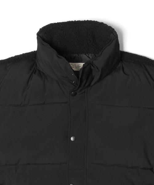 The DUFFER of ST.GEORGE(ザダファーオブセントジョージ)の「BACK BOA PUFFER BZ:ボア切替 中綿入りアウター(ダウンジャケット/コート・メンズ・ブラック・SMALL/MEDIUM/LARGE/X-LARGE)」の8枚目の写真