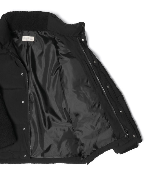 The DUFFER of ST.GEORGE(ザダファーオブセントジョージ)の「BACK BOA PUFFER BZ:ボア切替 中綿入りアウター(ダウンジャケット/コート・メンズ・ブラック・SMALL/MEDIUM/LARGE/X-LARGE)」の7枚目の写真