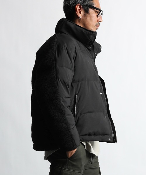 The DUFFER of ST.GEORGE(ザダファーオブセントジョージ)の「BACK BOA PUFFER BZ:ボア切替 中綿入りアウター(ダウンジャケット/コート・メンズ・ブラック・SMALL/MEDIUM/LARGE/X-LARGE)」の10枚目の写真