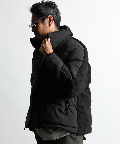 The DUFFER of ST.GEORGE(ザダファーオブセントジョージ)の「BACK BOA PUFFER BZ:ボア切替 中綿入りアウター(ダウンジャケット/コート・メンズ・ブラック・SMALL/MEDIUM/LARGE/X-LARGE)」の6枚目の写真