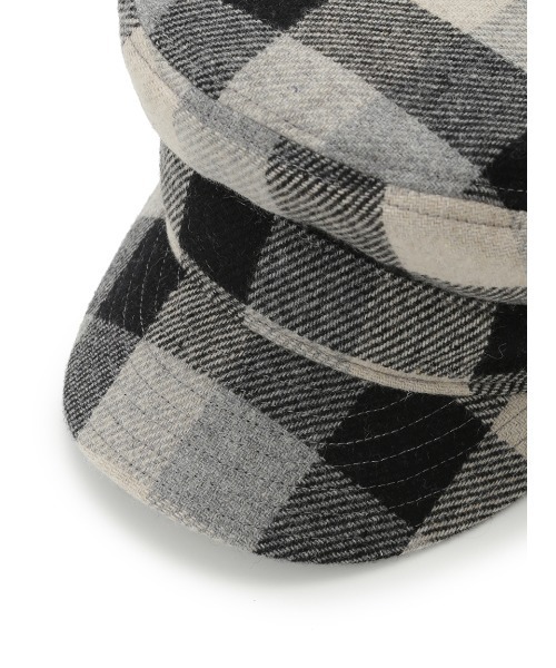 Mila Owen（ミラオーウェン）の「アイレットウール混キャスケット（キャスケット・レディース・ブルー/チェック・FREE）」の6枚目の写真