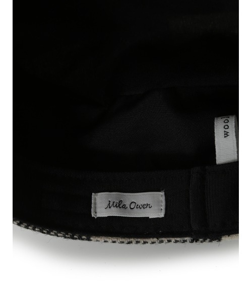 Mila Owen（ミラオーウェン）の「アイレットウール混キャスケット（キャスケット・レディース・ブルー/チェック・FREE）」の3枚目の写真