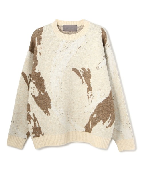 A4A(エーフォーエー)の「A4A/エーフォーエー/ペイントニット(ニット/セーター・メンズ・ベージュ/ブラック・FREE)」の2枚目の写真