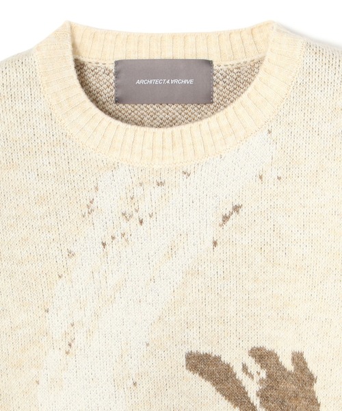 A4A(エーフォーエー)の「A4A/エーフォーエー/ペイントニット(ニット/セーター・メンズ・ベージュ/ブラック・FREE)」の8枚目の写真