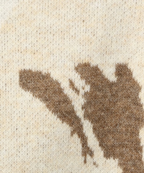 A4A(エーフォーエー)の「A4A/エーフォーエー/ペイントニット(ニット/セーター・メンズ・ベージュ/ブラック・FREE)」の5枚目の写真