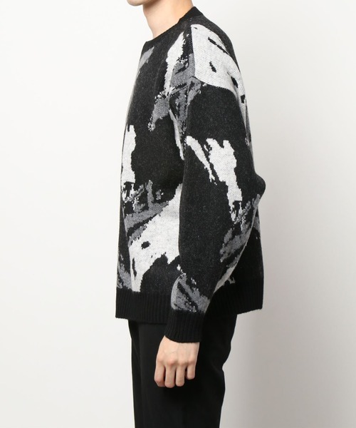 A4A(エーフォーエー)の「A4A/エーフォーエー/ペイントニット(ニット/セーター・メンズ・ベージュ/ブラック・FREE)」の12枚目の写真