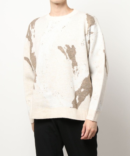 A4A(エーフォーエー)の「A4A/エーフォーエー/ペイントニット(ニット/セーター・メンズ・ベージュ/ブラック・FREE)」の10枚目の写真