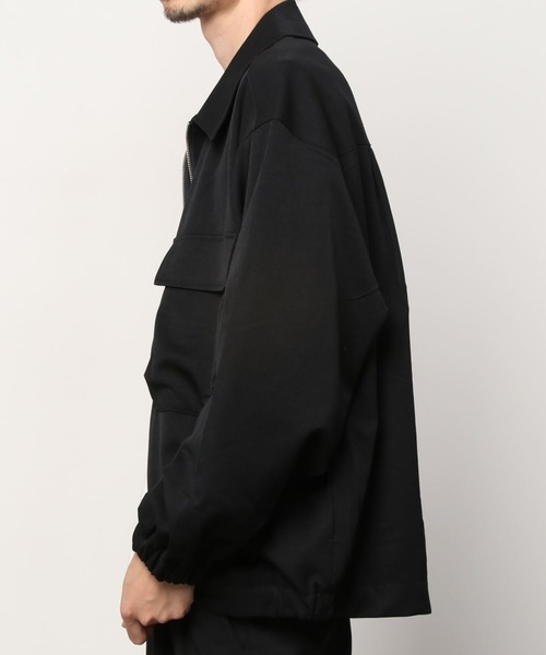 WEGO(ウィゴー)の「WEGO/フラップポケットZIPブルゾン(ブルゾン・メンズ・ブラック/ブルー系その他・MEDIUM/LARGE)」の3枚目の写真