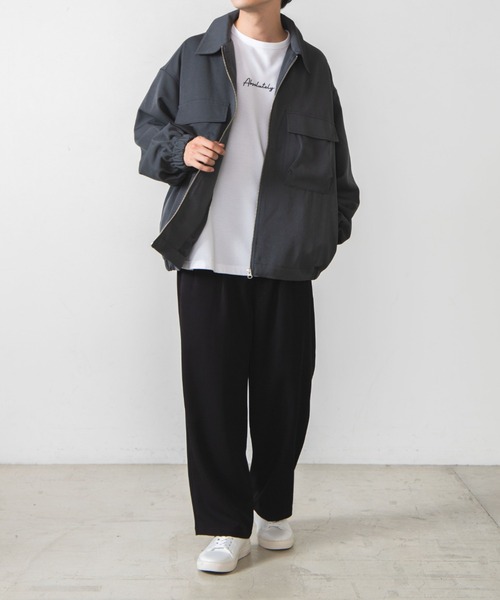 WEGO(ウィゴー)の「WEGO/フラップポケットZIPブルゾン(ブルゾン・メンズ・ブラック/ブルー系その他・MEDIUM/LARGE)」の10枚目の写真