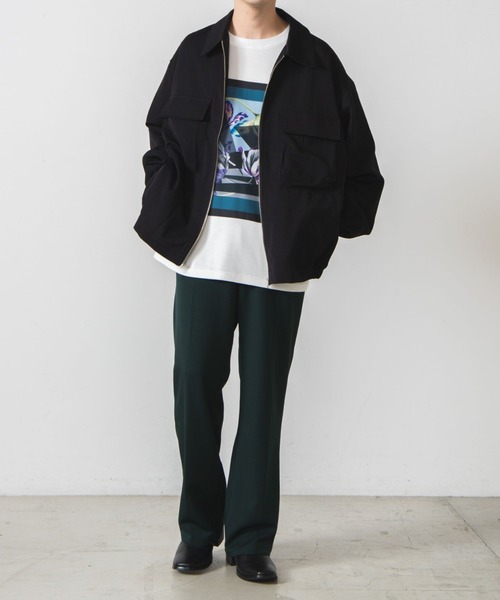 WEGO(ウィゴー)の「WEGO/フラップポケットZIPブルゾン(ブルゾン・メンズ・ブラック/ブルー系その他・MEDIUM/LARGE)」の6枚目の写真