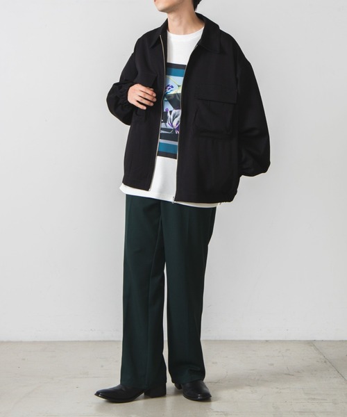 WEGO(ウィゴー)の「WEGO/フラップポケットZIPブルゾン(ブルゾン・メンズ・ブラック/ブルー系その他・MEDIUM/LARGE)」の7枚目の写真