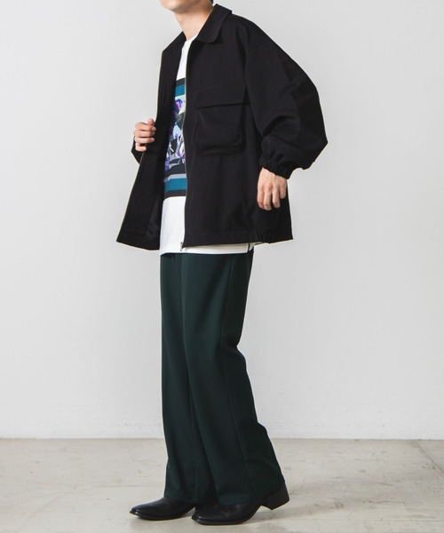 WEGO(ウィゴー)の「WEGO/フラップポケットZIPブルゾン(ブルゾン・メンズ・ブラック/ブルー系その他・MEDIUM/LARGE)」の8枚目の写真