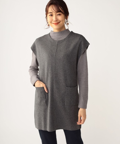 DECOY SINCE 1981(デコイシンスイチキュウハチイチ)の「ニットジャンパードレス(ニット/セーター・レディース・グレー/ネイビー・M/L/LL)」の2枚目の写真
