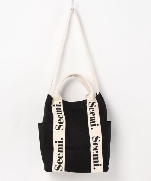 Seemi. byNICECLAUP( シーミーバイナイスクラップ)の「Seemi.ロゴトートバッグ(ショルダーバッグ・レディース・アイボリー/ピンク/ブラック/キナリ・FREE)」の7枚目の写真