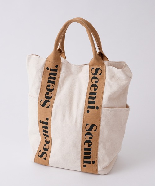 Seemi. byNICECLAUP( シーミーバイナイスクラップ)の「Seemi.ロゴトートバッグ(ショルダーバッグ・レディース・アイボリー/ピンク/ブラック/キナリ・FREE)」の21枚目の写真