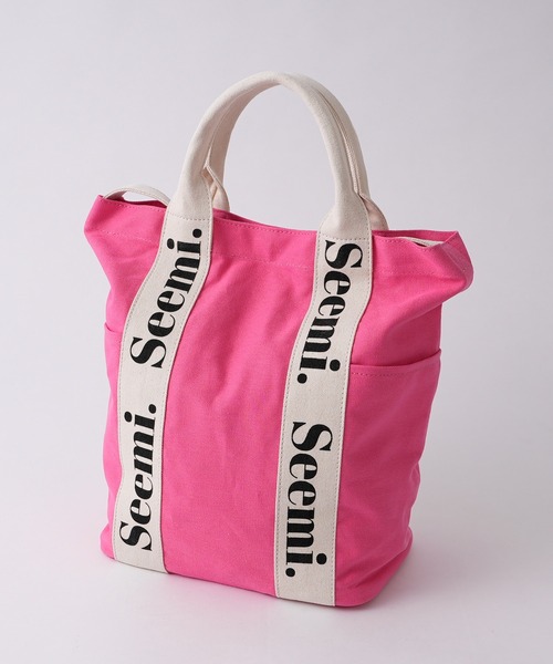 Seemi. byNICECLAUP( シーミーバイナイスクラップ)の「Seemi.ロゴトートバッグ(ショルダーバッグ・レディース・アイボリー/ピンク/ブラック/キナリ・FREE)」の22枚目の写真