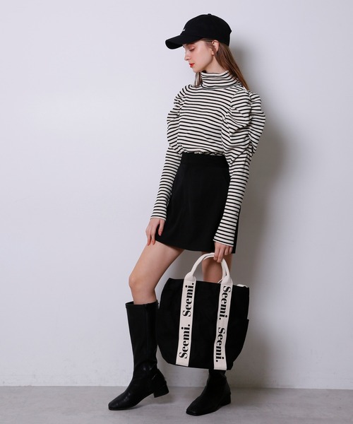 Seemi. byNICECLAUP( シーミーバイナイスクラップ)の「Seemi.ロゴトートバッグ(ショルダーバッグ・レディース・アイボリー/ピンク/ブラック/キナリ・FREE)」の13枚目の写真