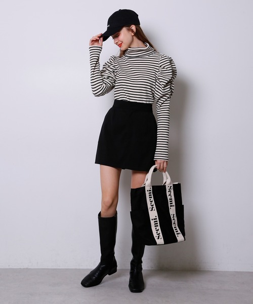 Seemi. byNICECLAUP( シーミーバイナイスクラップ)の「Seemi.ロゴトートバッグ(ショルダーバッグ・レディース・アイボリー/ピンク/ブラック/キナリ・FREE)」の14枚目の写真