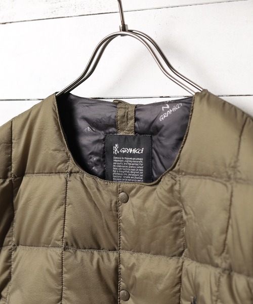 Gramicci(グラミチ)の「【GRAMICCI × TAION】INNER DOWN JACKET(ダウンジャケット/コート・メンズ・ブラック/ベージュ/オリーブ・X-LARGE/SMALL/LARGE/XX-LARGE/MEDIUM)」の8枚目の写真