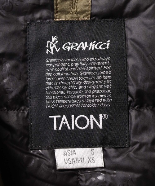 Gramicci(グラミチ)の「【GRAMICCI × TAION】INNER DOWN JACKET(ダウンジャケット/コート・メンズ・ブラック/ベージュ/オリーブ・X-LARGE/SMALL/LARGE/XX-LARGE/MEDIUM)」の14枚目の写真
