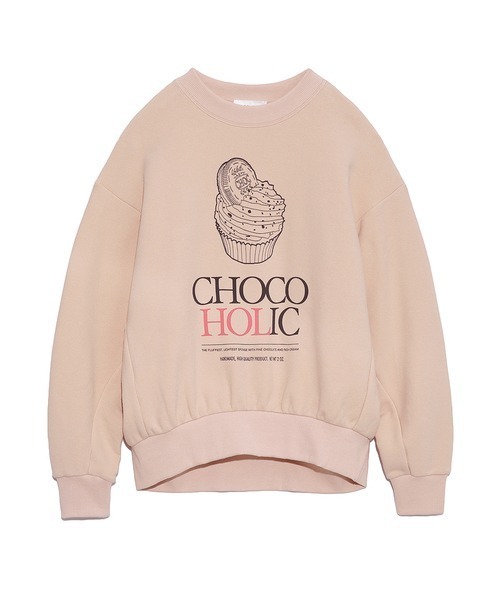 SNIDEL HOME - スナイデルホーム　カップケーキロゴスウェットプルオーバー　モカ SNIDEL HOME（スナイデルホーム）の「カップケーキロゴ
