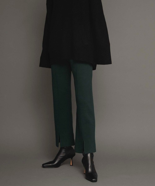 ANT（アント）の「スリットラインニットパンツ【ANT】（その他パンツ・レディース・ブラック/グリーン/ライトグリーン・FREE）」の3枚目の写真
