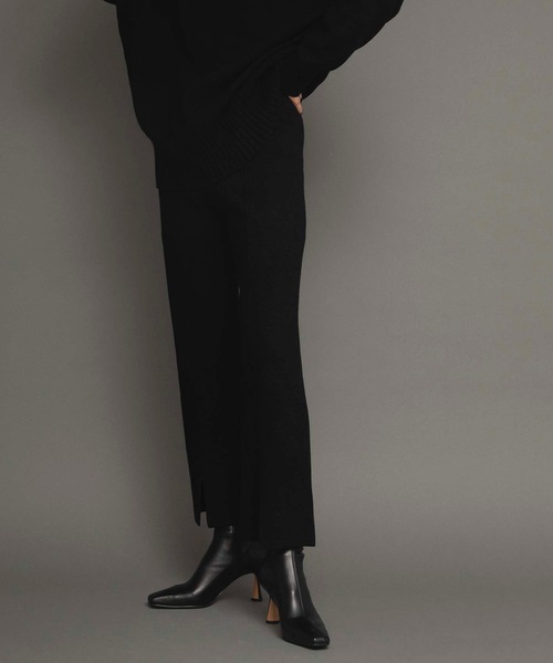 ANT（アント）の「スリットラインニットパンツ【ANT】（その他パンツ・レディース・ブラック/グリーン/ライトグリーン・FREE）」の2枚目の写真