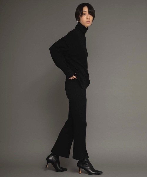 ANT（アント）の「スリットラインニットパンツ【ANT】（その他パンツ・レディース・ブラック/グリーン/ライトグリーン・FREE）」の5枚目の写真