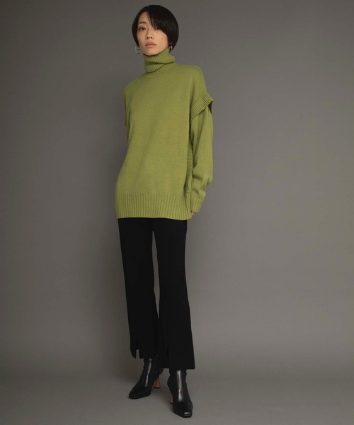 ANT（アント）の「スリットラインニットパンツ【ANT】（その他パンツ・レディース・ブラック/グリーン/ライトグリーン・FREE）」の7枚目の写真