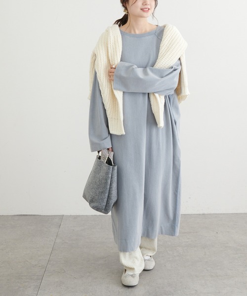 PUAL CE CIN（ピュアルセシン）の「パウダー加工チュニック（ワンピース・レディース・ブラック/グレー/ベージュ/ブルー・FREE）」の11枚目の写真