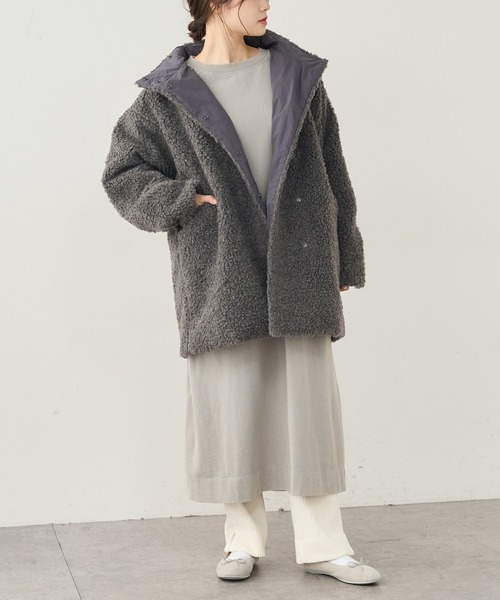 PUAL CE CIN（ピュアルセシン）の「パウダー加工チュニック（ワンピース・レディース・ブラック/グレー/ベージュ/ブルー・FREE）」の13枚目の写真