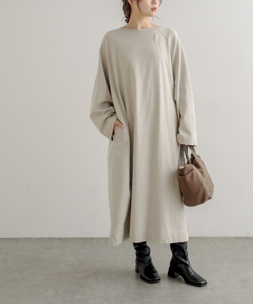 PUAL CE CIN（ピュアルセシン）の「パウダー加工チュニック（ワンピース・レディース・ブラック/グレー/ベージュ/ブルー・FREE）」の10枚目の写真