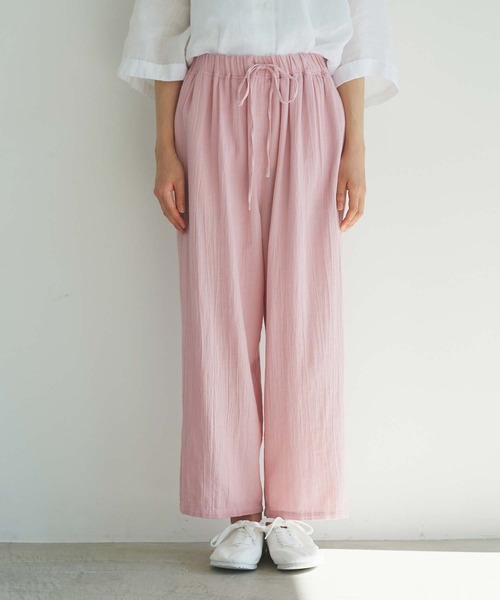 cardo fabrica（カルドファブリカ）の「綾ガーゼ製品染ペチパンツ（その他パンツ・レディース・ライトグレー/ライトグリーン/ネイビー/ライトピンク・FREE）」の19枚目の写真