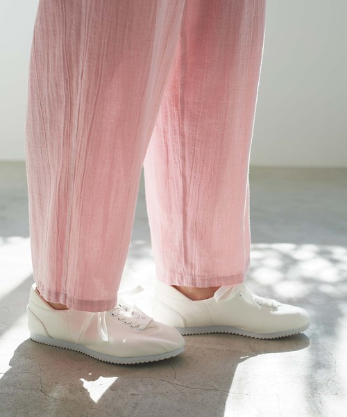 cardo fabrica（カルドファブリカ）の「綾ガーゼ製品染ペチパンツ（その他パンツ・レディース・ライトグレー/ライトグリーン/ネイビー/ライトピンク・FREE）」の12枚目の写真