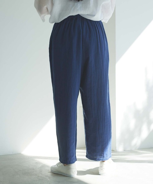 cardo fabrica（カルドファブリカ）の「綾ガーゼ製品染ペチパンツ（その他パンツ・レディース・ライトグレー/ライトグリーン/ネイビー/ライトピンク・FREE）」の9枚目の写真