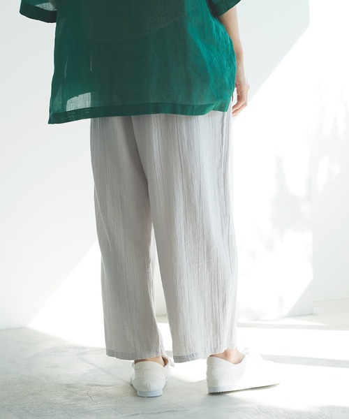 cardo fabrica（カルドファブリカ）の「綾ガーゼ製品染ペチパンツ（その他パンツ・レディース・ライトグレー/ライトグリーン/ネイビー/ライトピンク・FREE）」の15枚目の写真