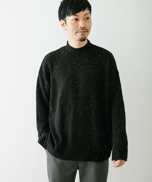 ITEMS URBANRESEARCH(アイテムズ アーバンリサーチ)の「ネップヤーン ハイネックニット(ニット/セーター・メンズ・オフホワイト/ブラック/レッド・MEDIUM/LARGE)」の10枚目の写真