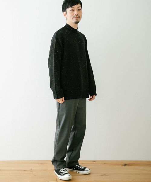 ITEMS URBANRESEARCH(アイテムズ アーバンリサーチ)の「ネップヤーン ハイネックニット(ニット/セーター・メンズ・オフホワイト/ブラック/レッド・MEDIUM/LARGE)」の13枚目の写真